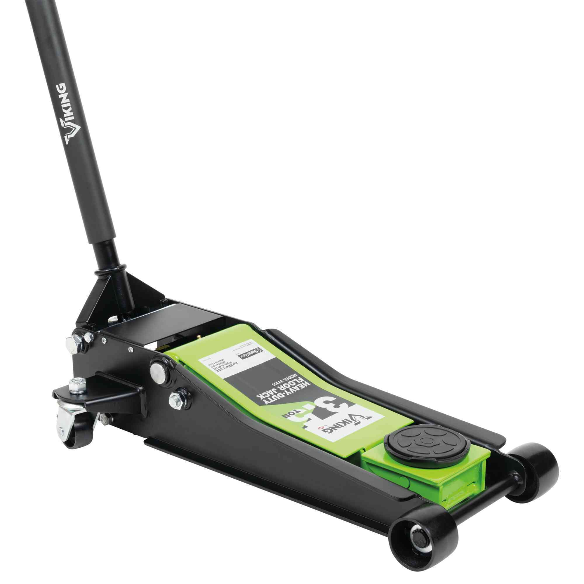 Viking by American Forge & Foundry - Service Jack - 3.5 Ton Capacity - Lightning™ Lift - Short Chassis - 2 pc Handle - 3.75" Min H to 20.5" Max H - Model # 53355